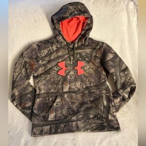Under Armour Kids Camo Hoodie - Orange and Gray